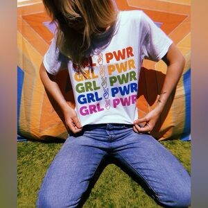 “Girl Power" Graphic Letter Tee